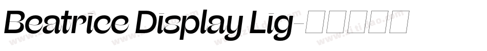Beatrice Display Lig字体转换